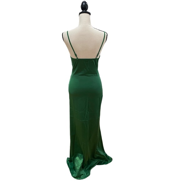 Square Neckline Satin Maxi Dress - Picture 3 of 3